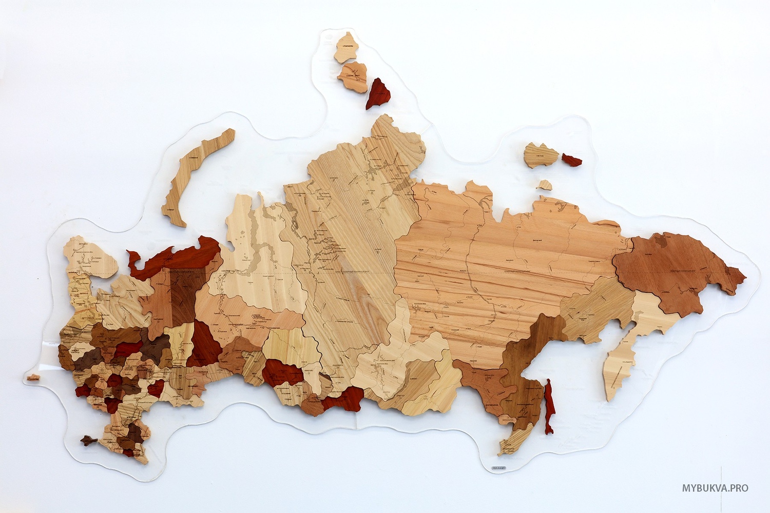 Деревянная Карта России С Подсветкой Купить