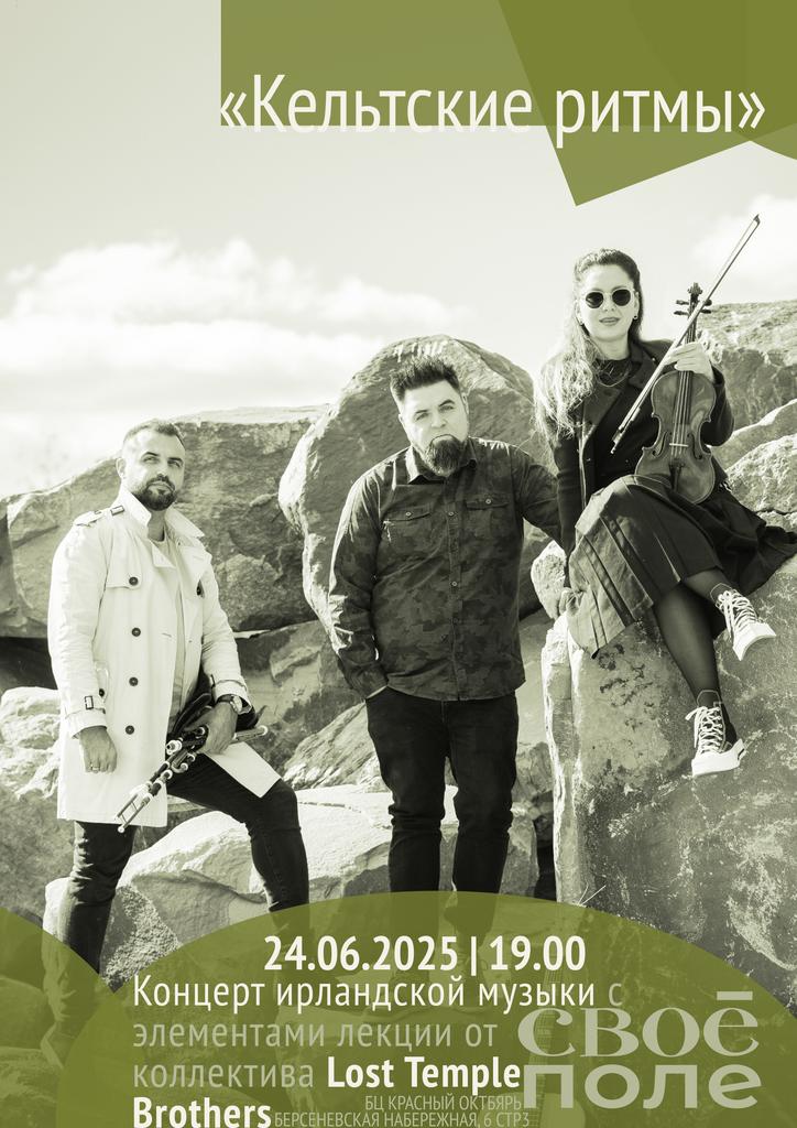 24.06. Концерт ирландской музыки с элементами лекции от коллектива Lost Temple Brothers