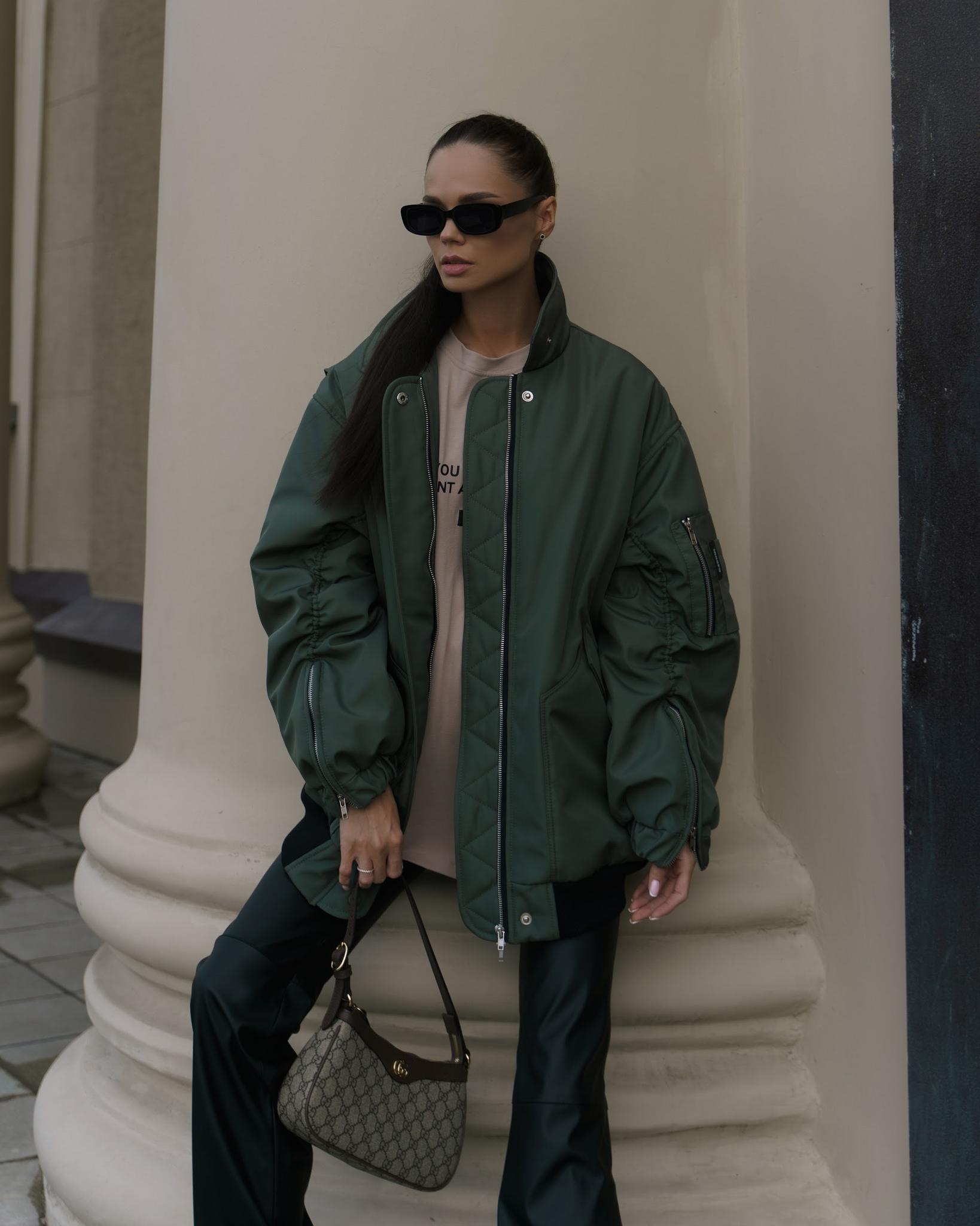 Dark green clearance bomber