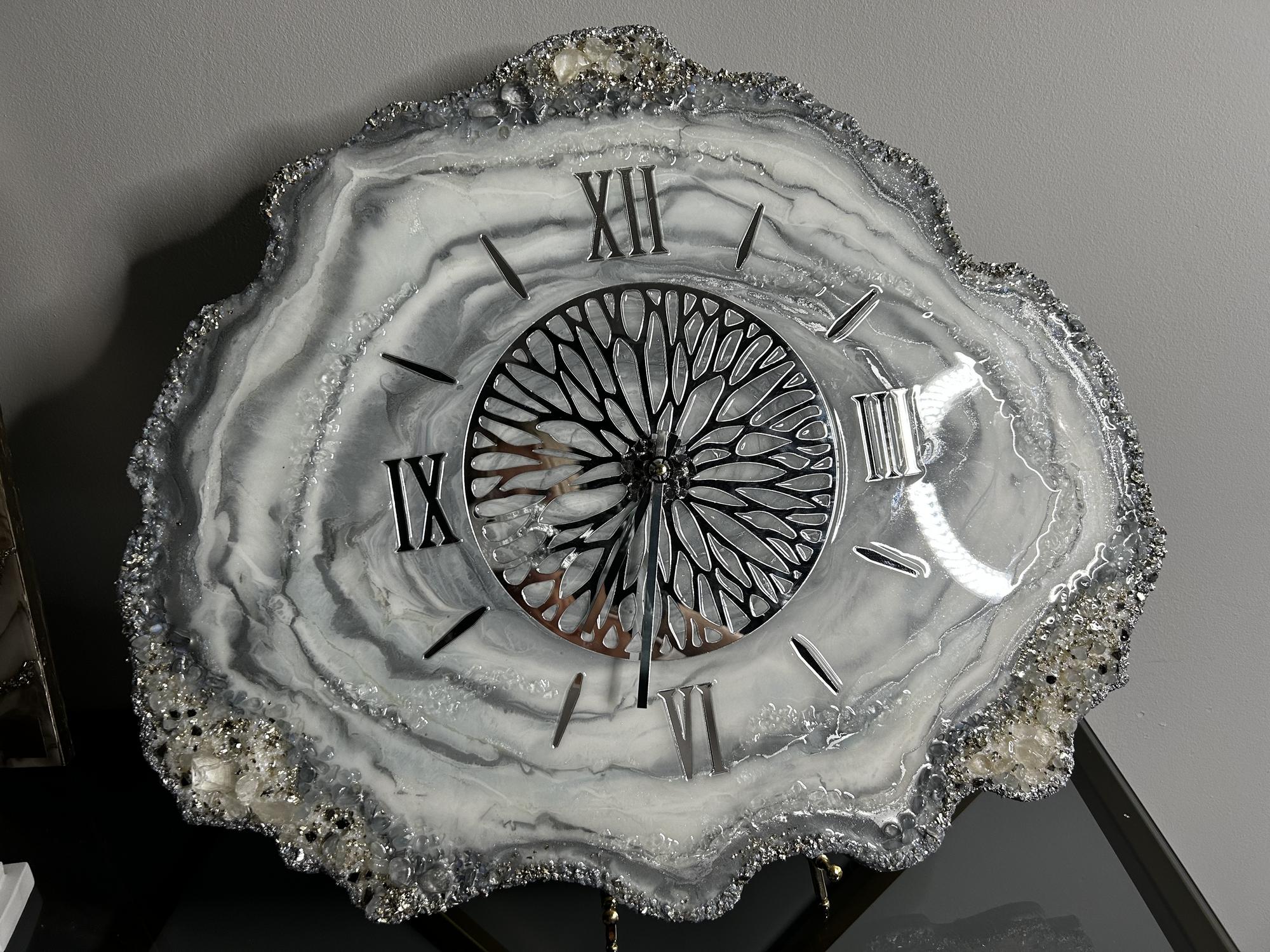 Часы-жеода Blue Crystal