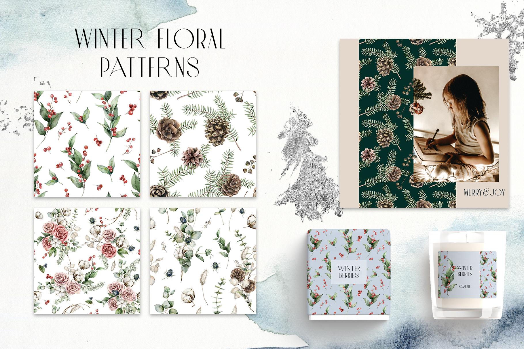 120 watercolor Traditional and Abstract Christmas seamless patterns