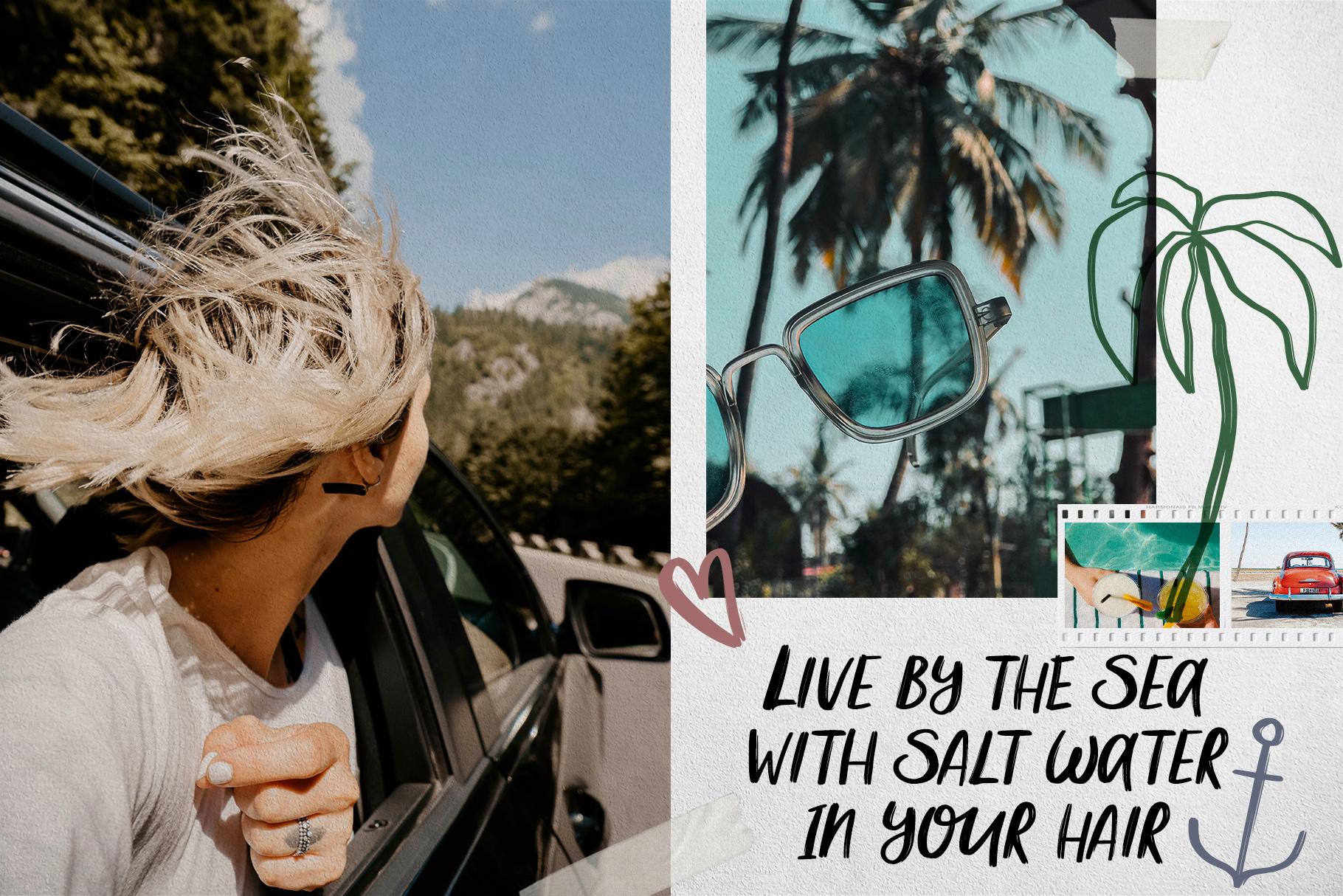 Salty Soul handwriting font + sea illustrations