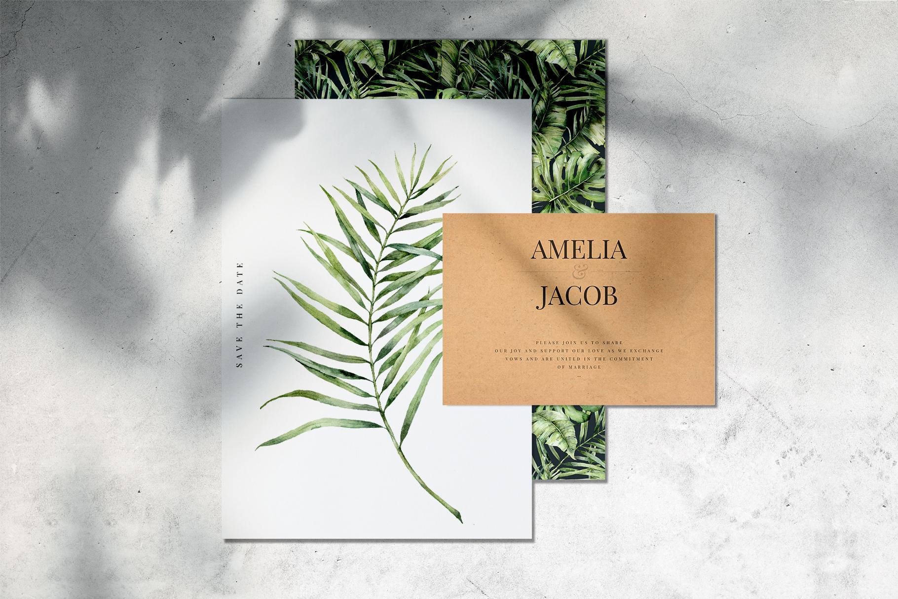 Tropics: tropical leaves and flowers surface patterns design
