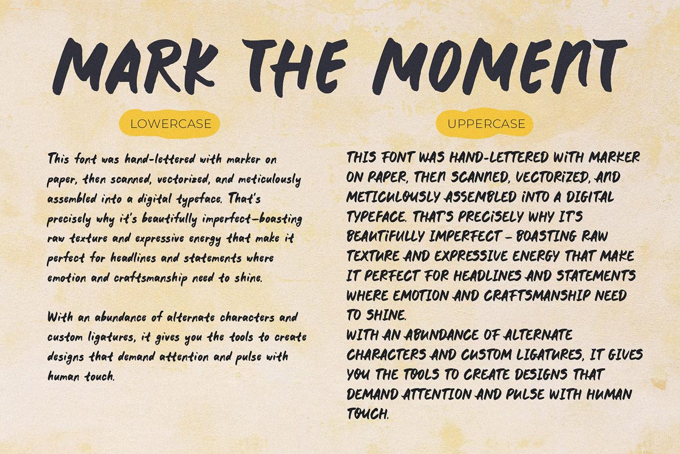 Mark the Moment – Handwritten Marker Font with a Bold Personality