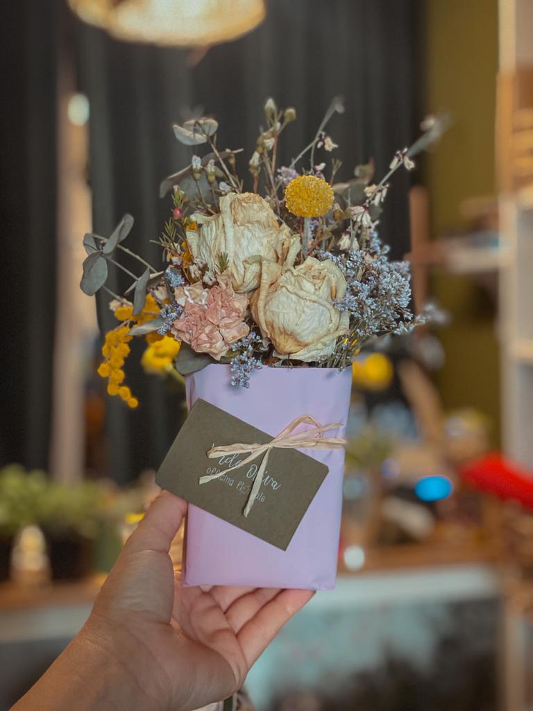 Mini bag di fiori secchi