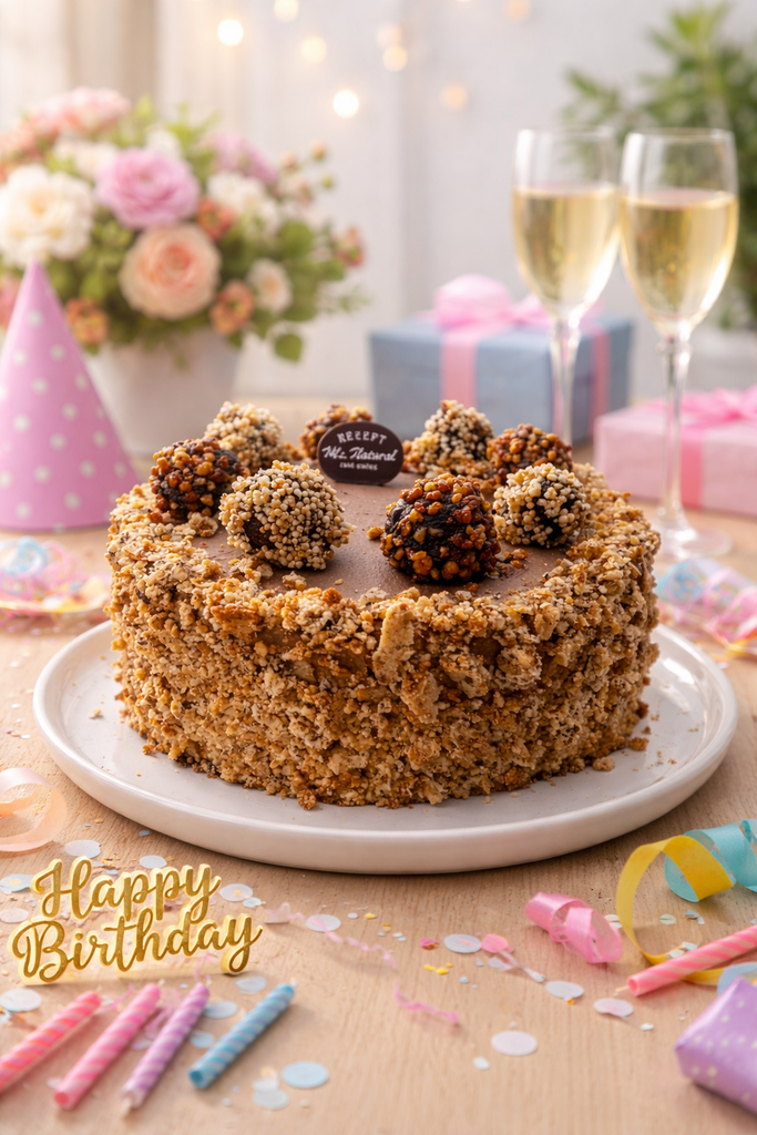 Торт шоколадно-ванільний з фундуком