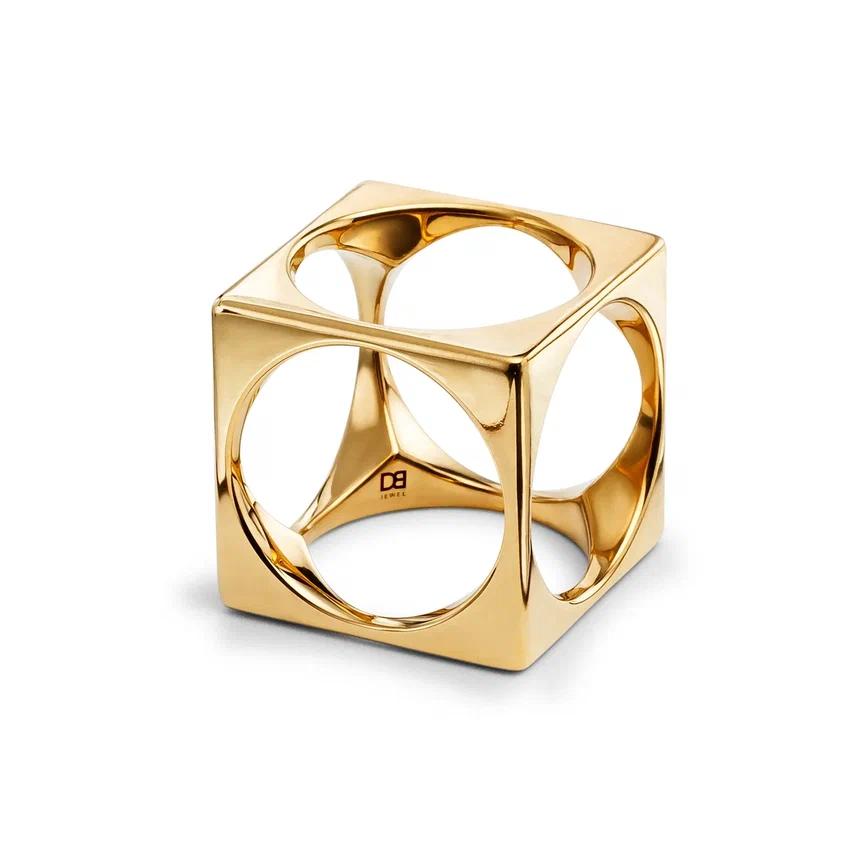 Кольцо КУБ GOLD
