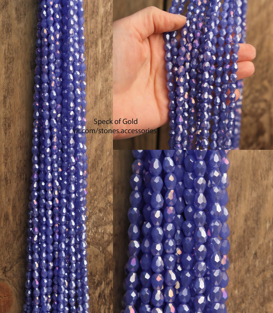 Хрусталь капля 8 х 6 мм