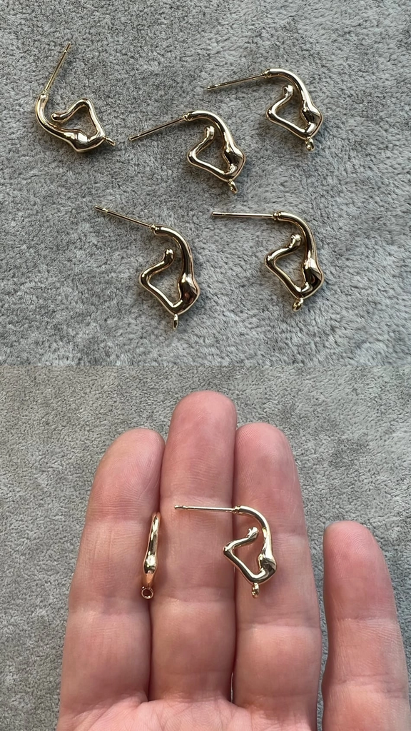 Пусеты с позолотой