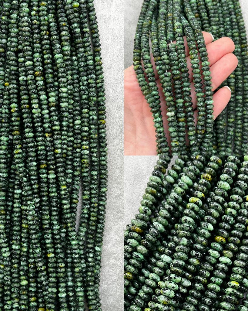 Цоизит рондели 6 х 3 мм