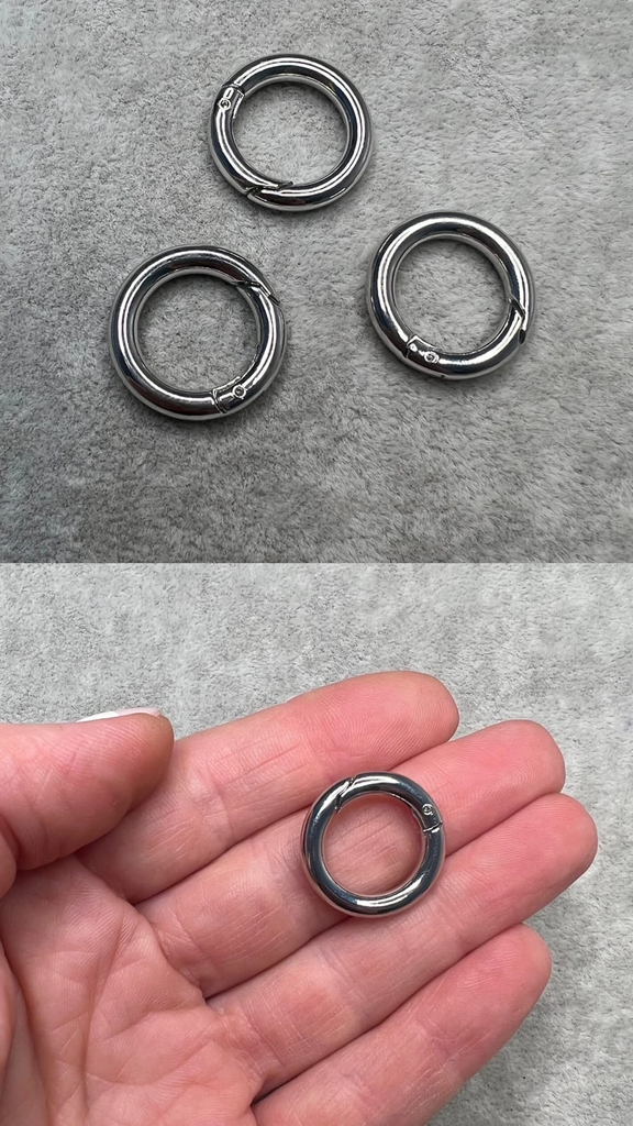 Карабин родий 20 х 3 мм