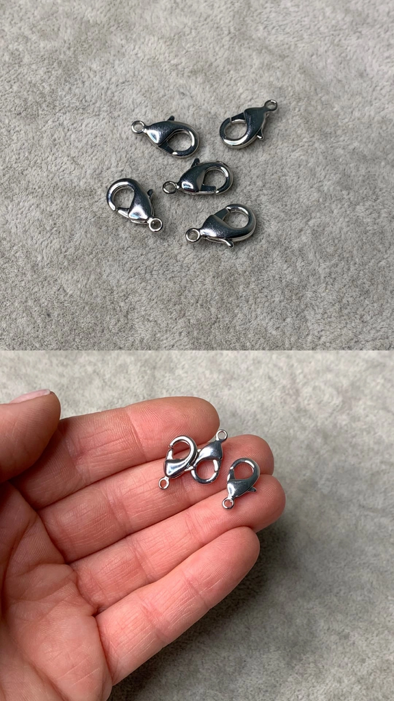 Карабин родий 15 мм