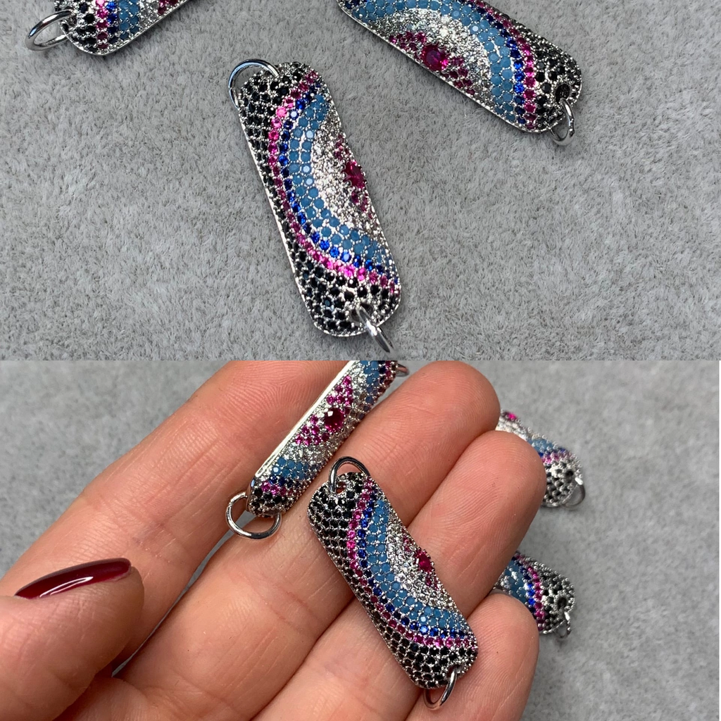 Коннектор родий 32 х 11 мм