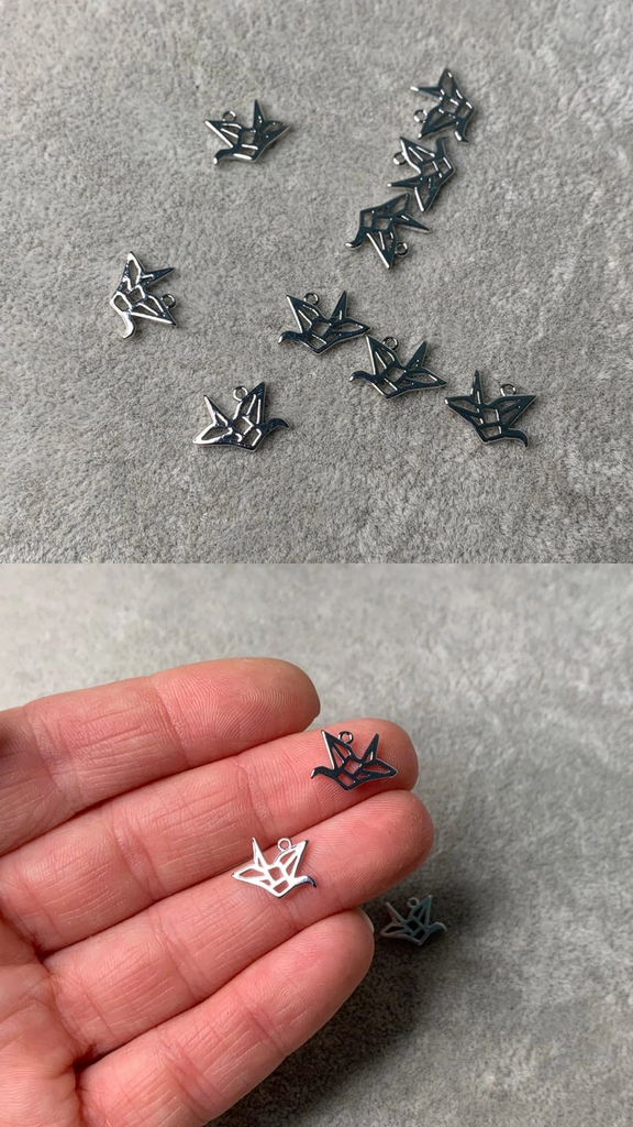 Подвеска родий 12 х 9 мм