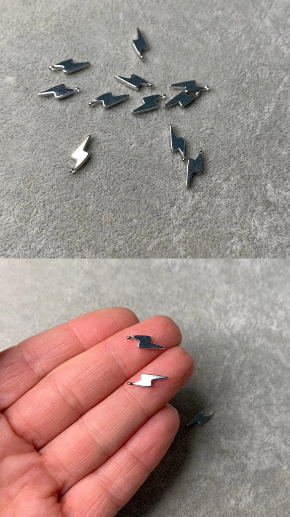 Подвеска родий 4 х 13 мм