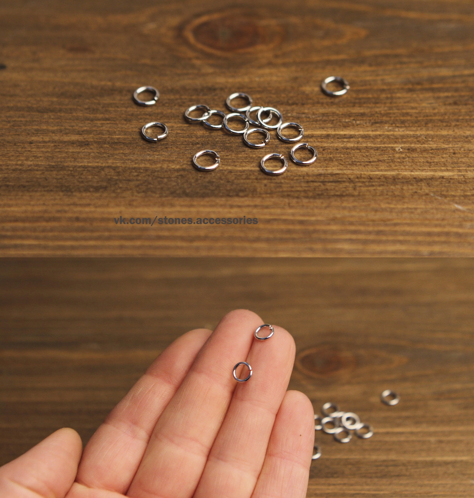 Кольца родий 6 мм