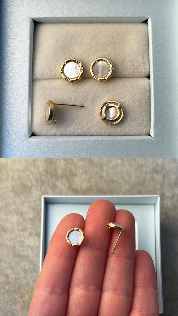 Пусеты с позолотой 8,5 мм