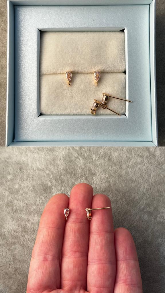 Пусеты с позолотой