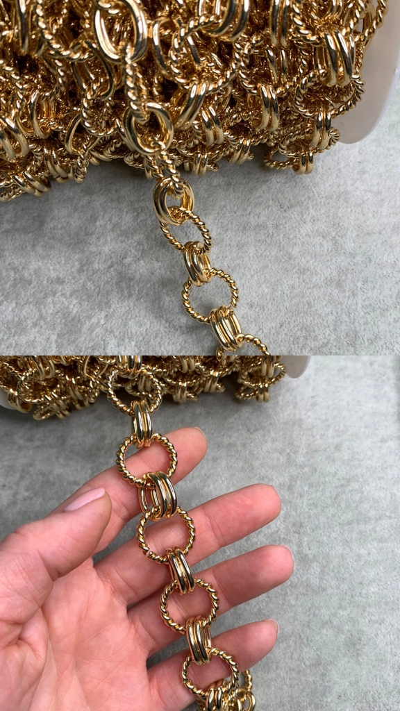 Цепь с позолотой