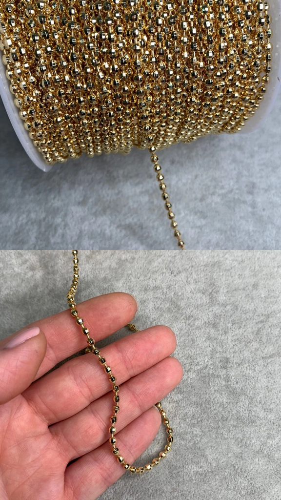 Цепь с позолотой