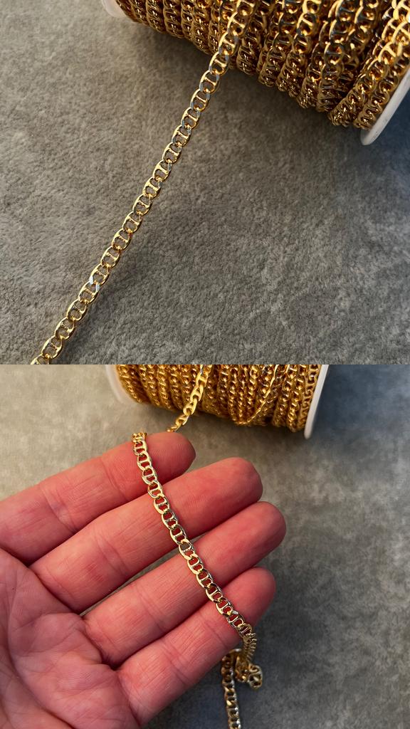 Цепь с позолотой