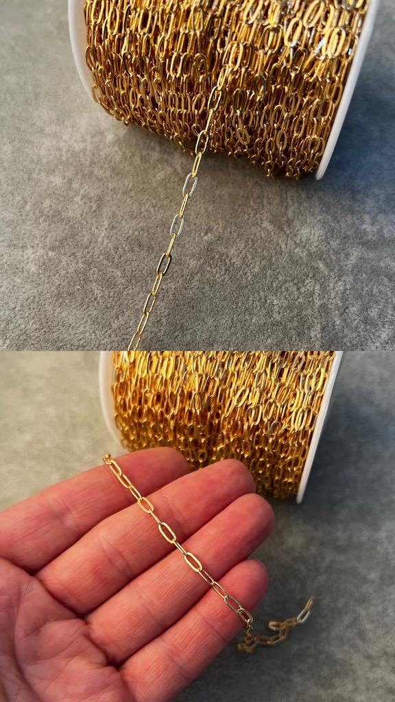 Цепь с позолотой
