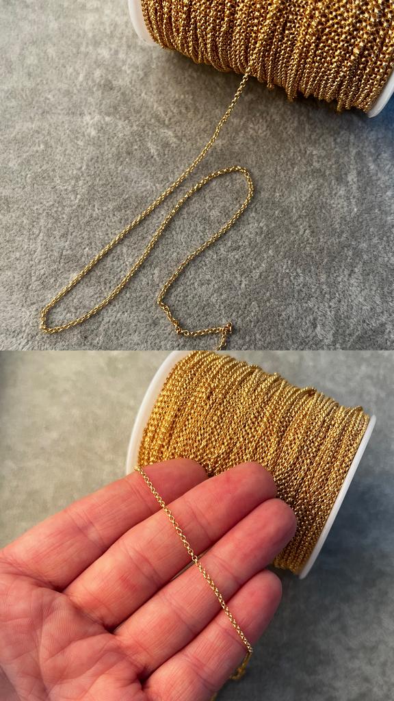 Цепь с позолотой