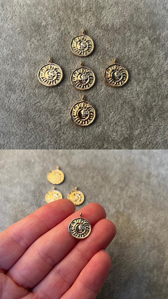 Подвеска с позолотой 13 мм