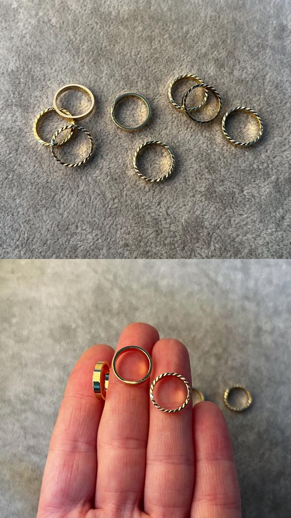 Кольцо - коннектор с позолотой