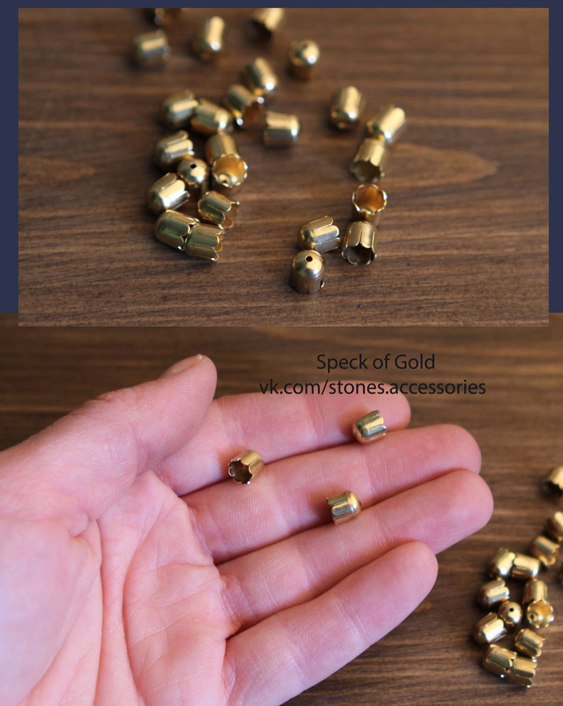 Шляпки бронза 6 мм 12 шт