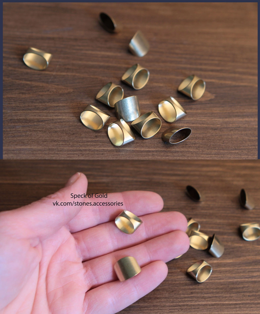 Бусины бронза 13 мм 6 шт