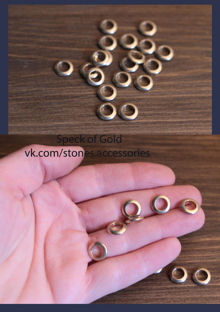 Бусины бронза 10 мм 10 шт