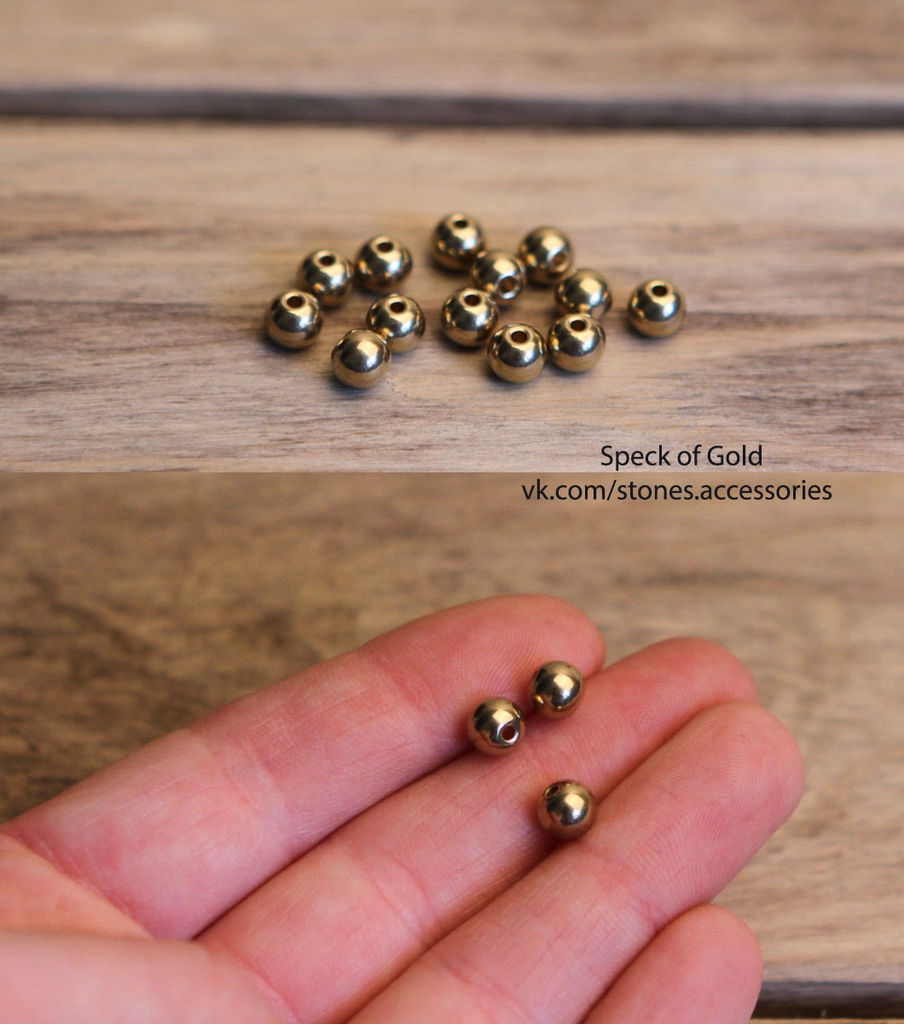 Бусины бронза 5 мм 8 шт