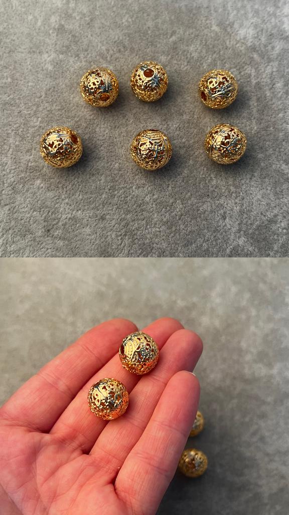 Бусины с позолотой 13,5 мм