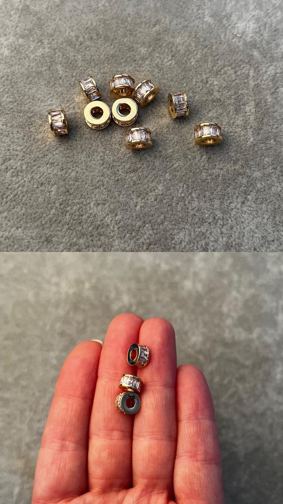 Бусины с позолотой 7,5 мм