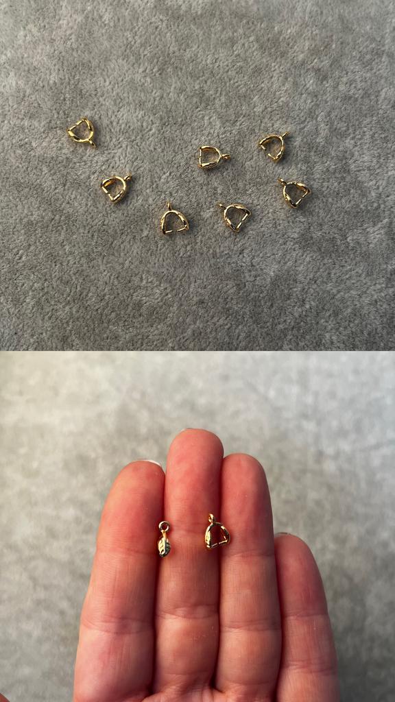 Зажим для кулонов с позолотой