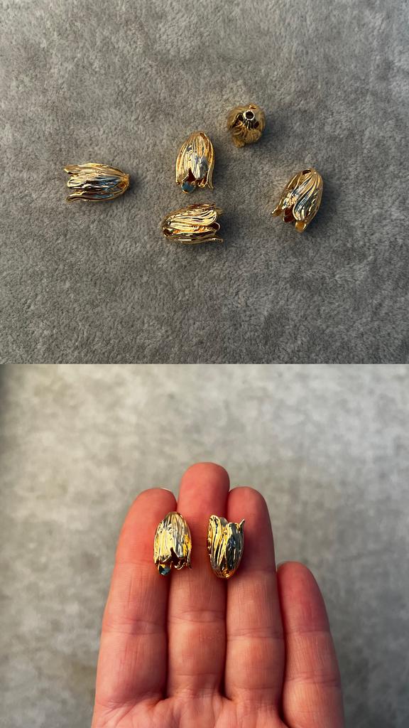 Шляпки с позолотой 15 мм