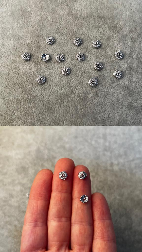 Шляпки родий 6 мм