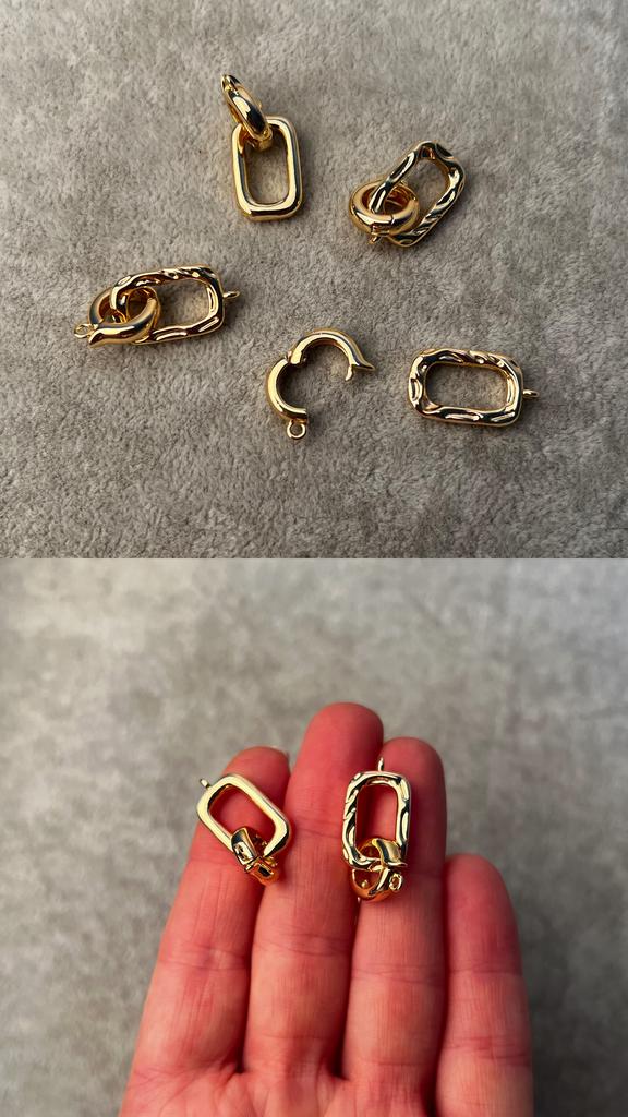 Застежка - коннектор с позолотой