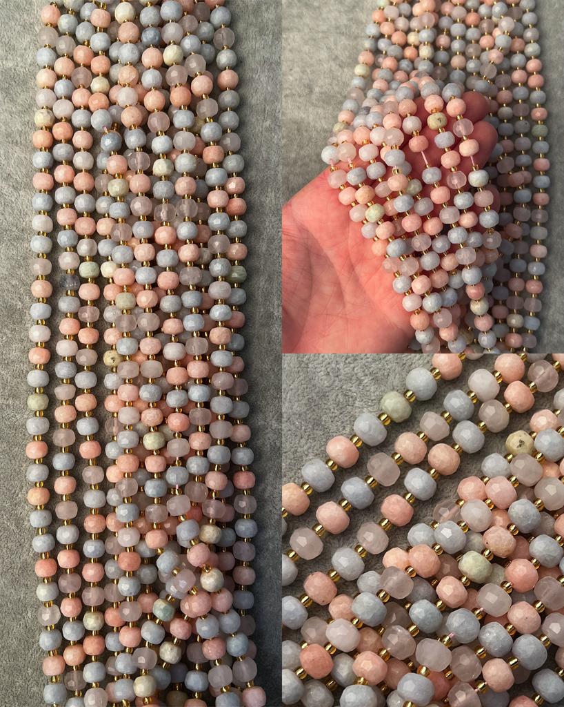 Бериллы рондели 8 х 6 мм