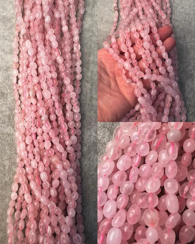 Розовый кварц галтовка 6-8 мм