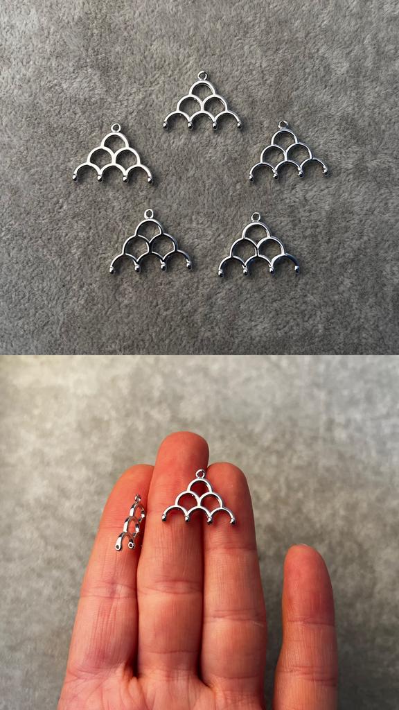 Коннектор родий 18 х 15  мм