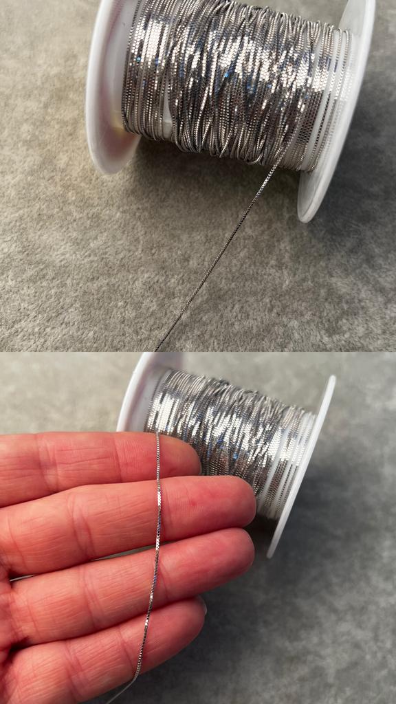 Цепь серебро 925 пробы 0.8 мм