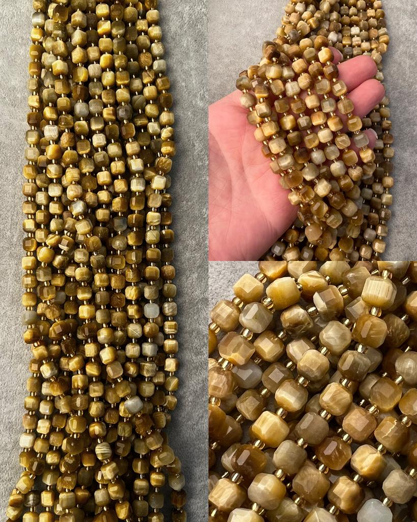 Тигровый глаз куб 7 мм