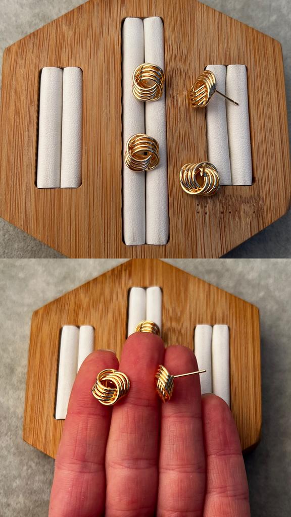 Серьги с позолотой (без колец) 13 мм