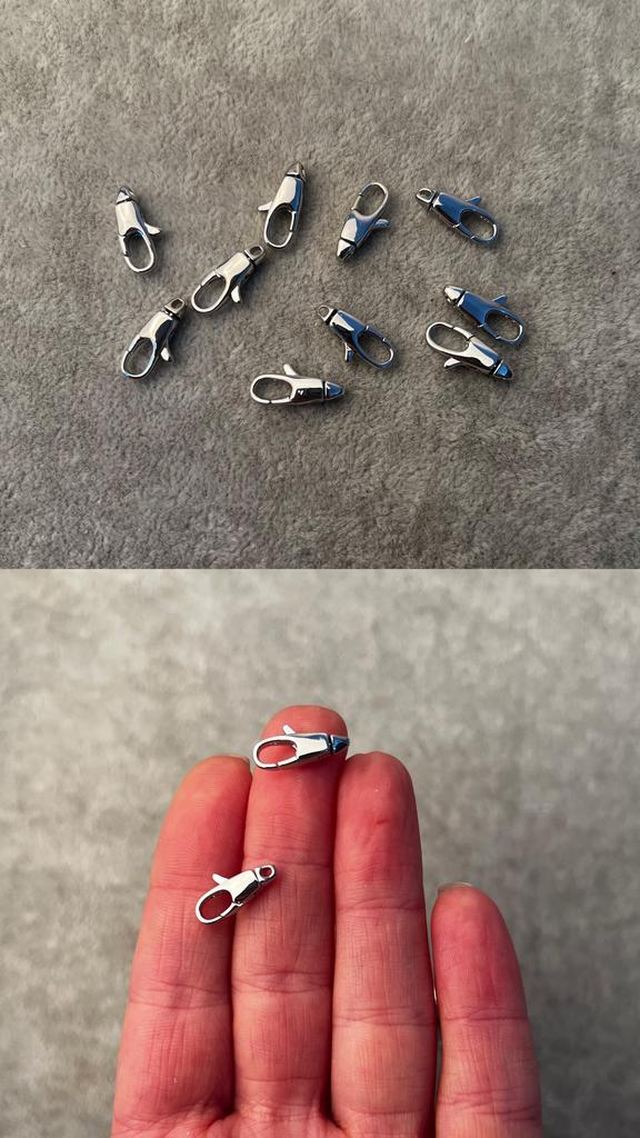 Карабин родий 14 х 5 мм