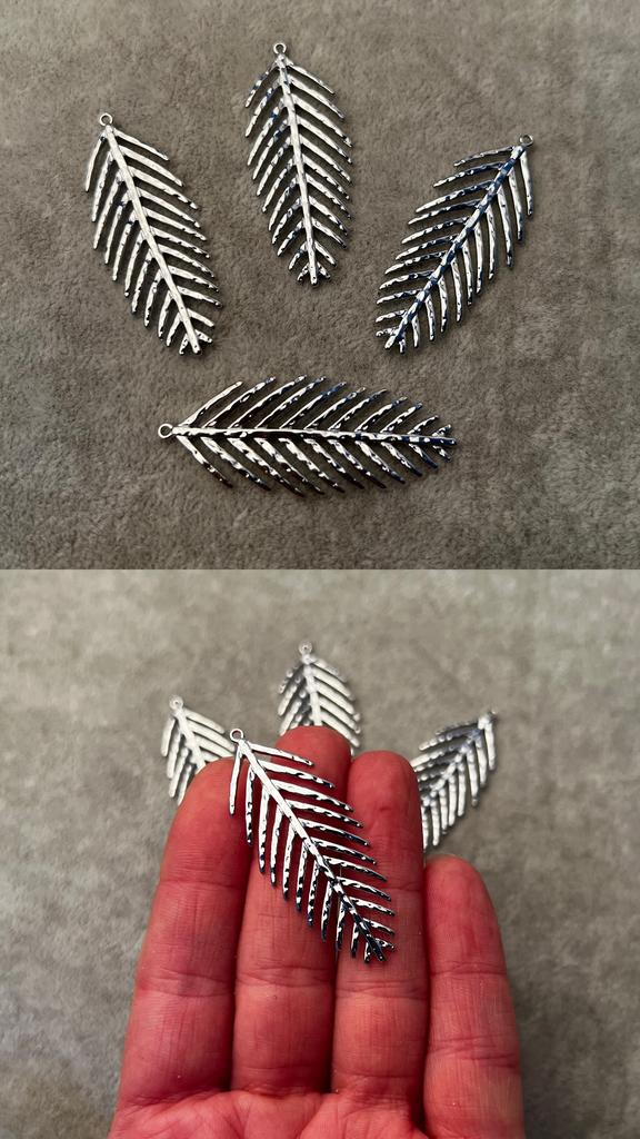 Подвеска родий 47 х 19 мм