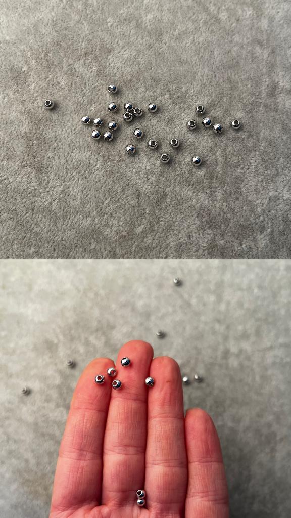 Бусины родий 4 мм