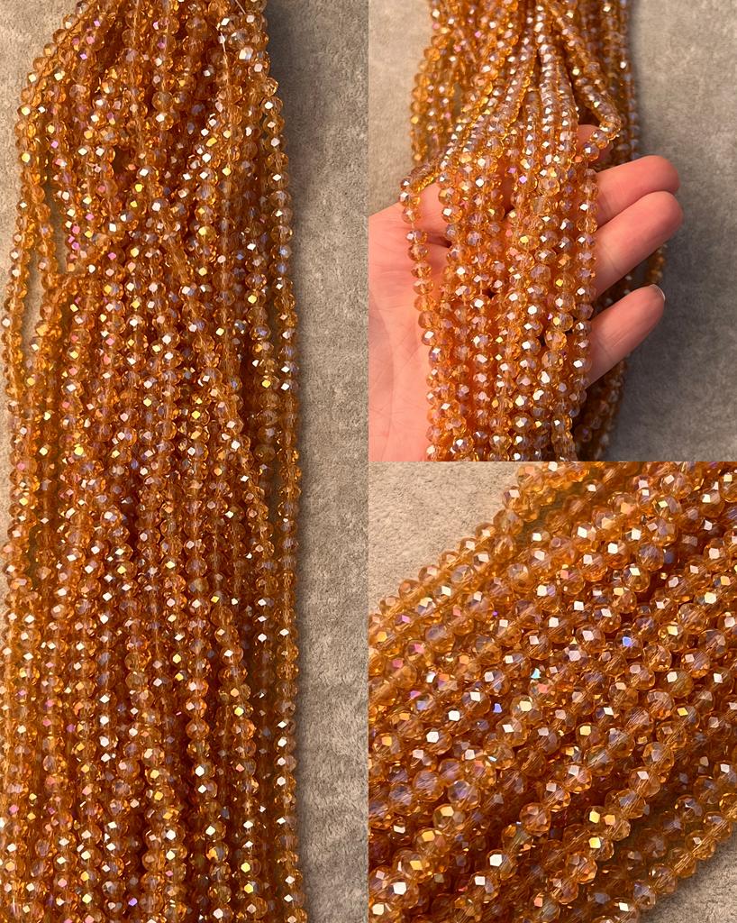 Хрусталь персиковый  АВ 6 мм