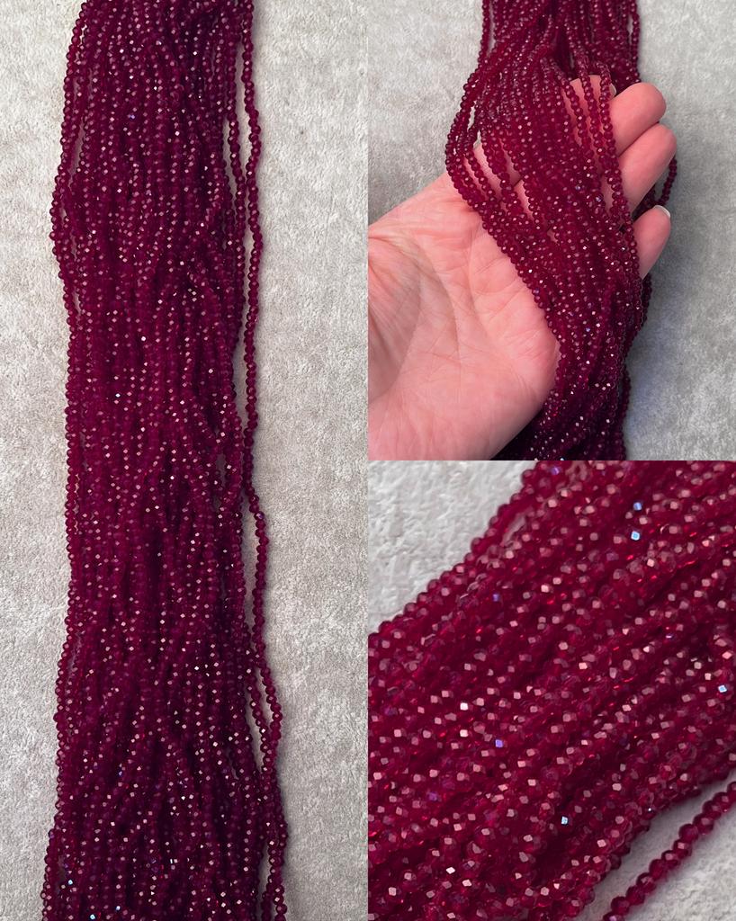 Хрусталь красный 2 мм